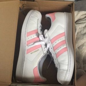Adidas superstar pink shoes